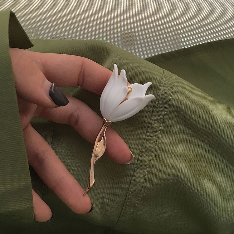 Trâm Cài Áo Hình Hoa Acrylic Đơn Giản Thời Trang Cho Nam Nữ