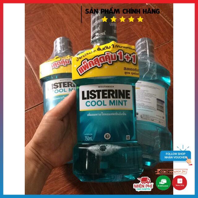 Nước Súc Miệng Listerine Hơi Thở Thơm Mát 750ml Cool Mint Mouthwash