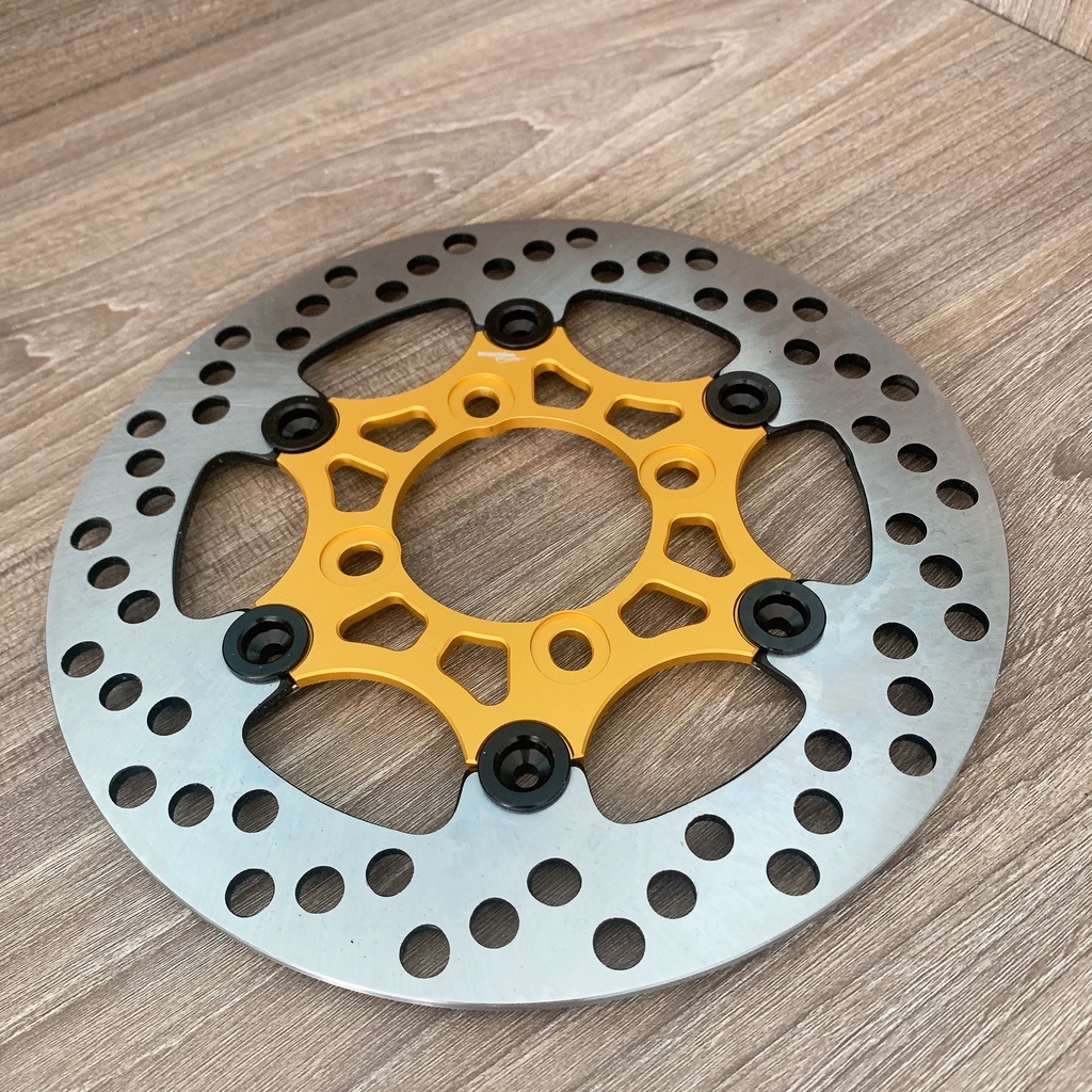 ❌ĐĨA Thắng Trước #BRCMBE_4Lỗ size 220mm  3 Màu Khoen Nhôm 6 Nút SẶC SỠ ❌Gắn Thông Dụng Tất Cả các dòng xe