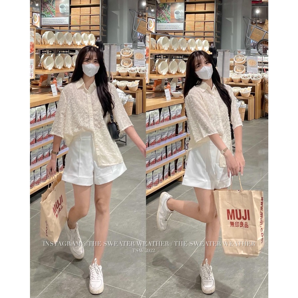 Áo sơ mi voan lông tay lỡ oversize Somitolongcoduc2020/P1K4