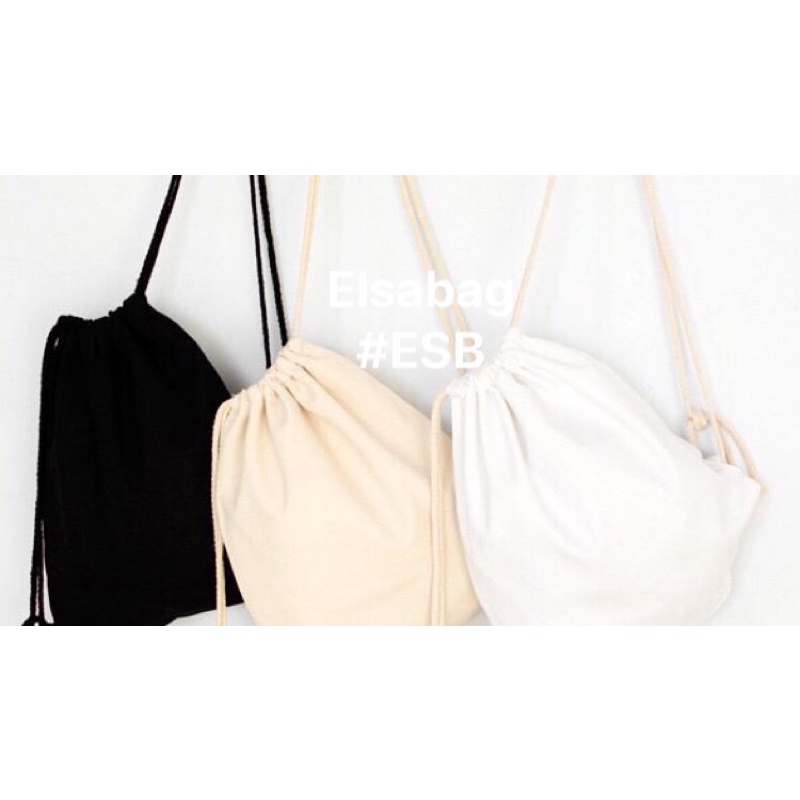 Balo rút trơn chưa in vải canvas