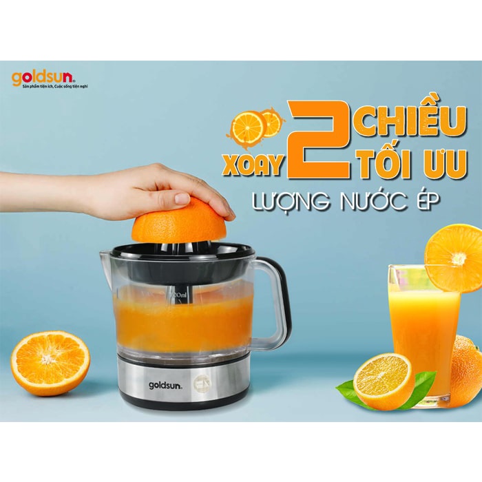 Máy Vắt Cam Bằng Điện Goldsun GOS3900 - Máy Ép Cam Dung tích 700mL - Công suất 40W - Bảo Hành 12 tháng