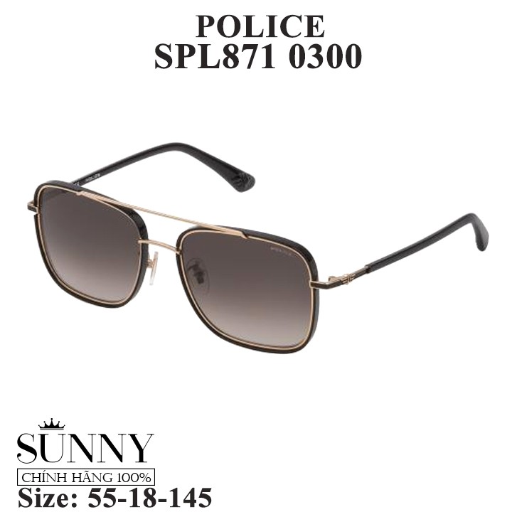 Kính mát chính hãng Police SPL871 màu sắc thời trang, thiết kế dễ đeo bảo vệ mắt