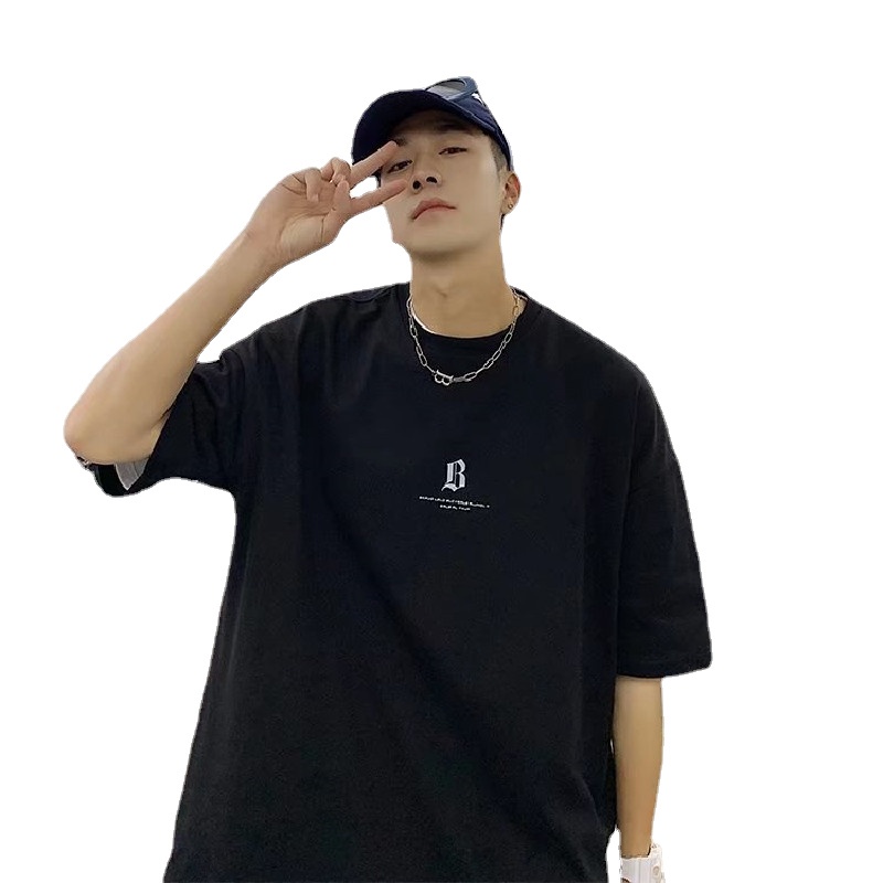 Áo Thun Nam Tay Ngắn In Chữ Thời Trang Trẻ Trung