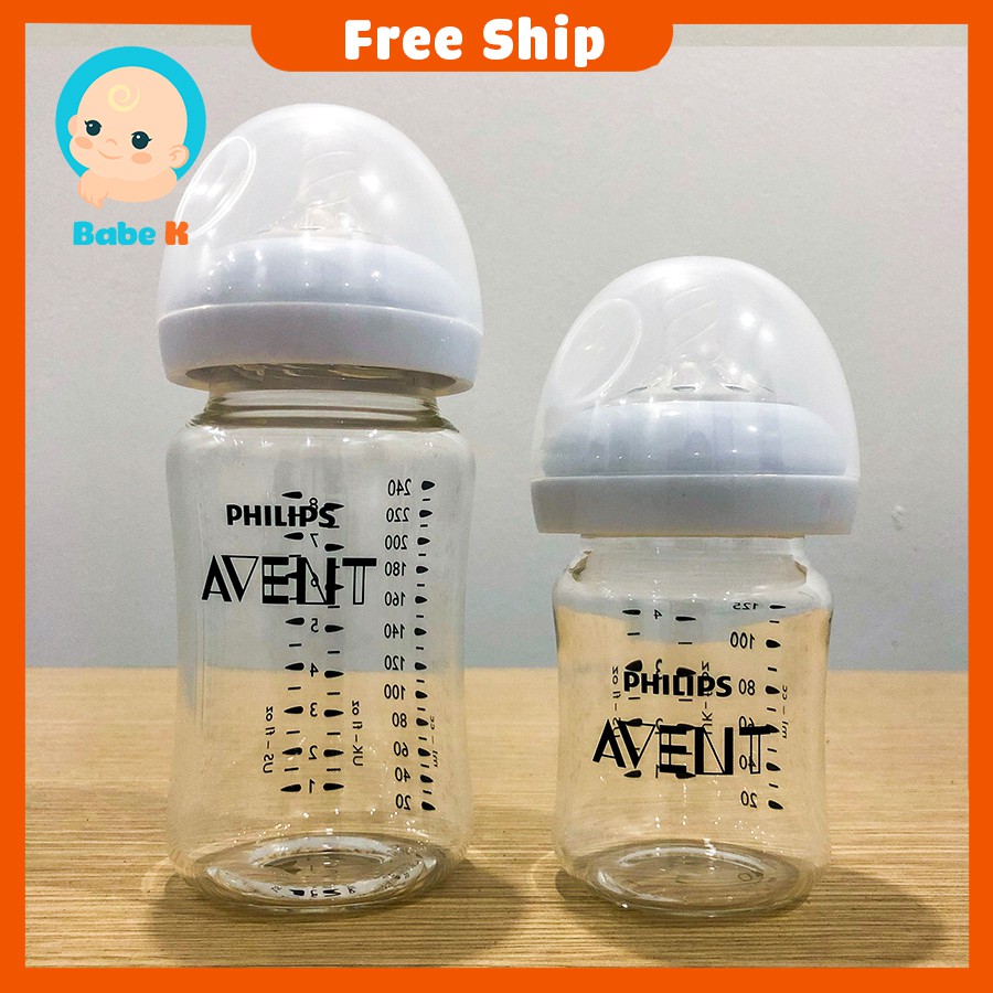 Bình sữa Avent thủy tinh Natural siêu bền 120ml/240ml Shop Babe K