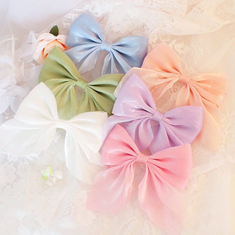 Phụ Kiện Trang Trí Bánh Kem Sinh Nhật Hình Vuông Đính Nơ Bằng Lụa Nhiều Màu Sắc