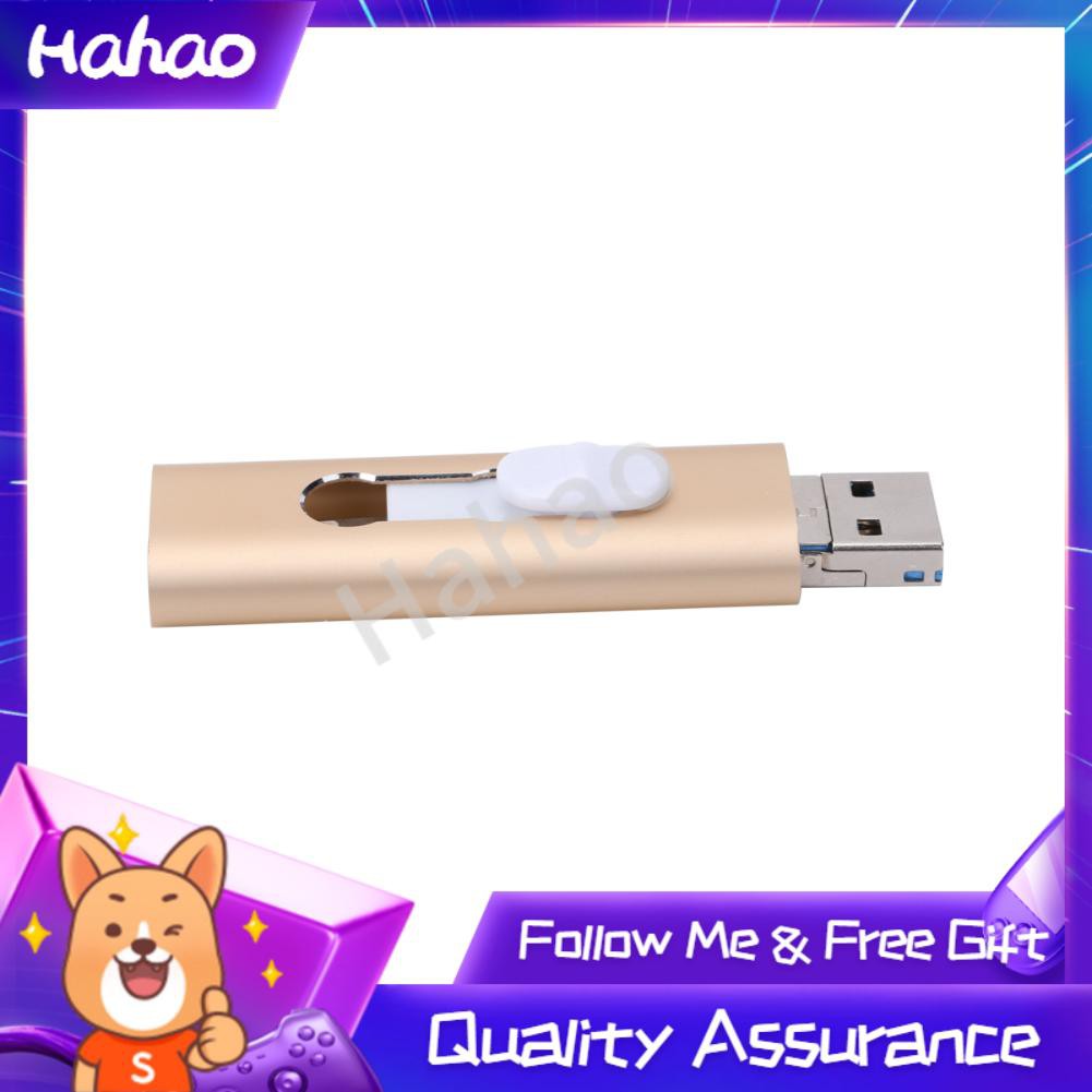 Hahao 32GB Thumb Push Flash Drive USB Memory Stick External Storage OTG U Disk for IOS/OS X