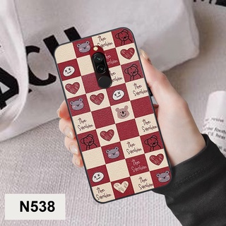 Ốp Xiaomi Redmi 8 / Redmi 9 in hình trái tim caro đen trắng , hồng cute xinh xắn dễ thương