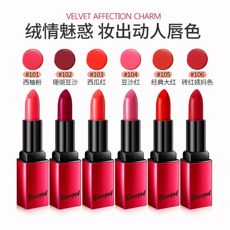 Son Lì BIOAQUA Velvet Matte Lipstick 3.8g | BigBuy360 - bigbuy360.vn