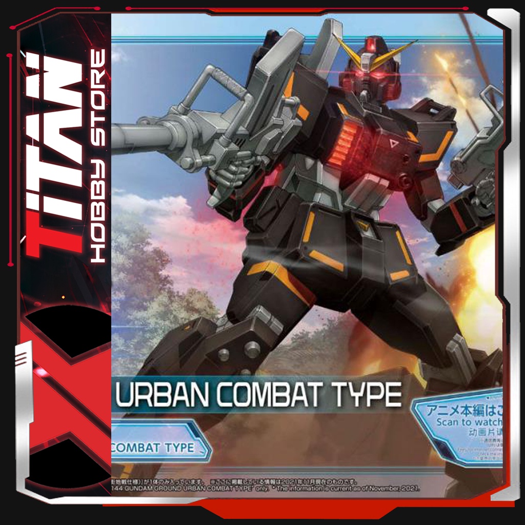 Mô hình lắp ráp Gunpla  HG 1/144 GUNDAM GROUND URBAN COMBAT TYPE Bandai Japan