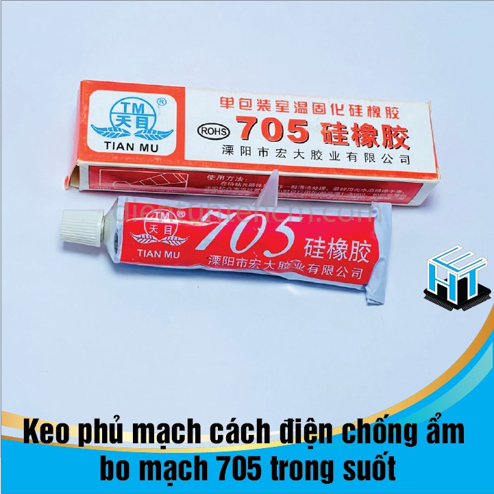 Keo phủ mạch cách điện chống ẩm bo mạch 705 trong suốt