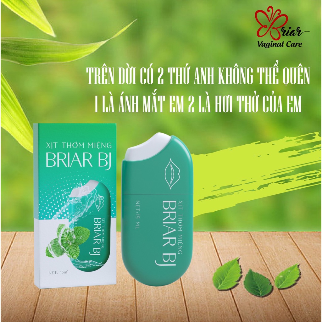 Xịt Thơm Miệng Briar BJ Mát Lạnh Vị Bạc Hà -  Cho Hơi Thở Thơm Tho Cả Ngày, Tự Tin Gần Nhau Hơn