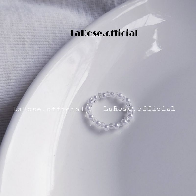 Nhẫn hạt trai nhí kết hợp cườm