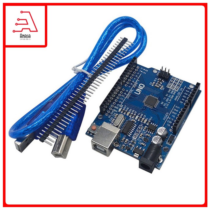 KIT Arduino UNO R3 chíp dán CH340 tặng kèm cáp nạp code chất lượng cao