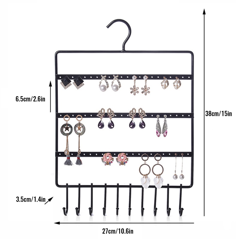 Giá Đỡ Trang Sức Treo Tường/Cửa Ra Vào/Cửa/Tường Tiện Lợi Dành Cho Nữ