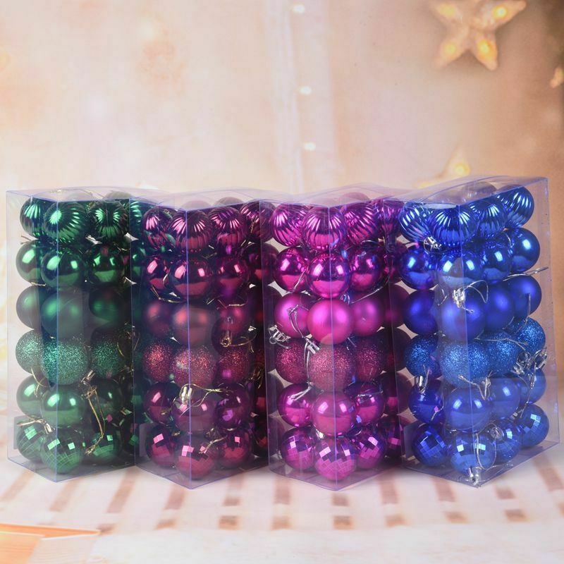 Set 36 trái châu 4cm trang trí cây thông Noel