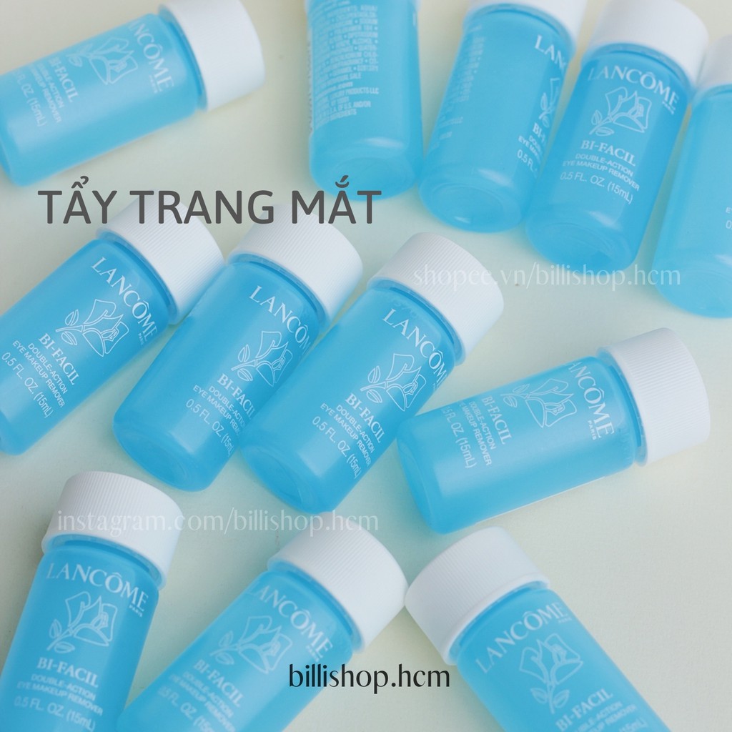 [Bill chính chủ] Tẩy Trang Mắt Môi Lancome 15ml - dịu nhẹ, dễ dàng kể cả makeup waterproof