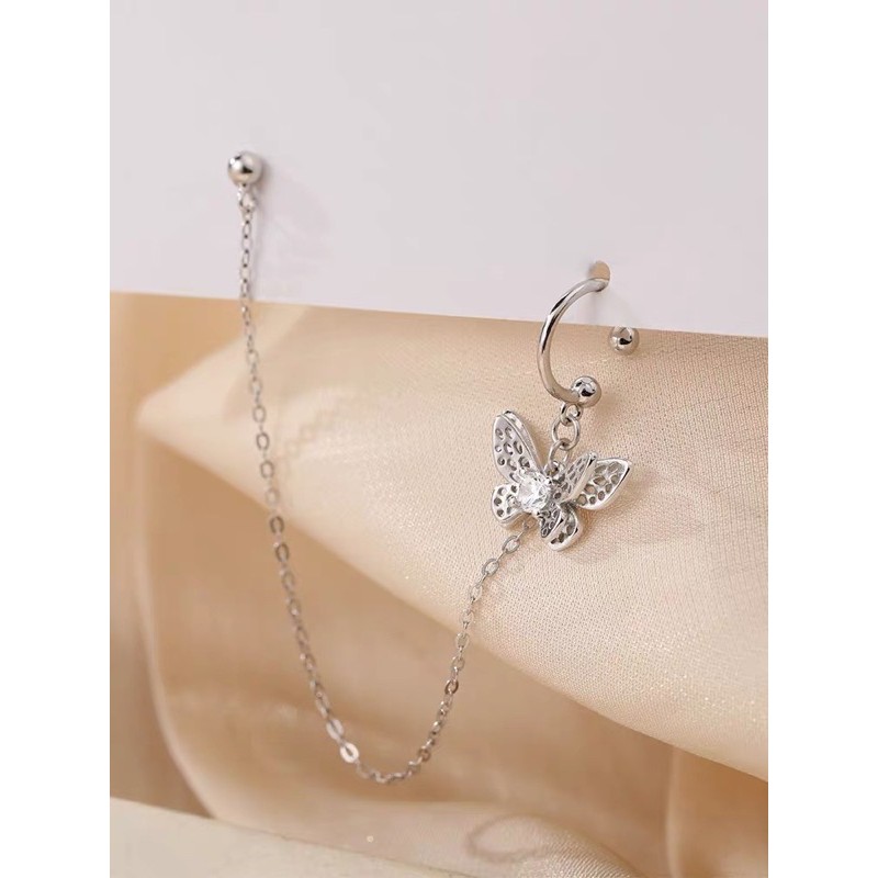1 CHIẾC -2 KIỂU khuyên vành tai earcuff bướm hot trend