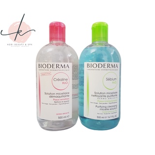 Nước tẩy trang BIODERMA Pháp H2O Xanh - Hồng 500ml  Dành Cho Da Dầu, Da Mụn - Hàng Chính Hãng