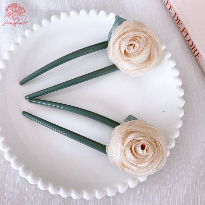 Kẹp Tóc Hoa Trà Lớn Phong Cách Hàn Quốc Cho Nữ