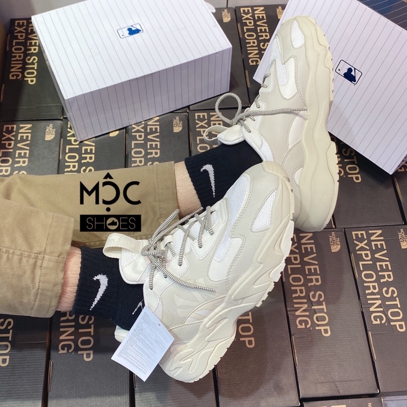 Giày thể thao Sneaker MLB Chunky Lite New York màu Beige