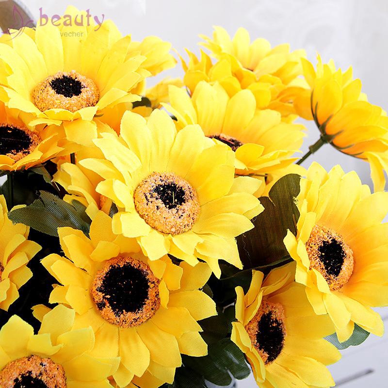 Hoa hướng dương nhân tạo cỡ 30cm*68cm dùng trang trí tiện lợi