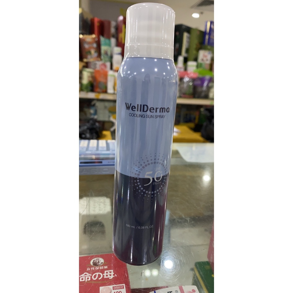 Xịt Chống Nắng Wellderma Cooling Sun Spray 180ml