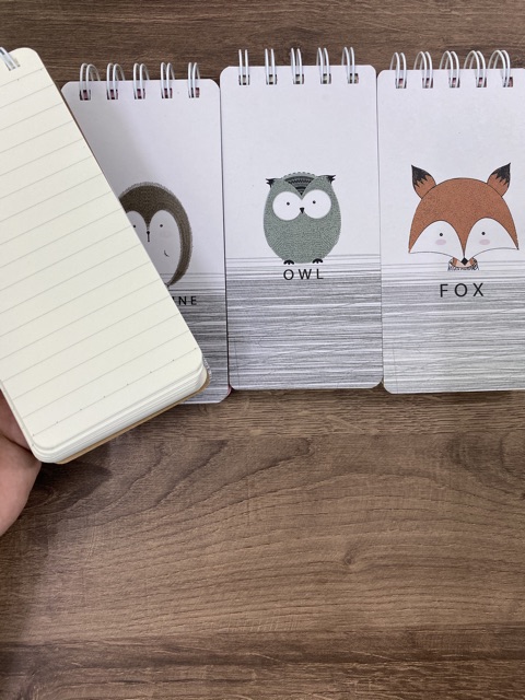 Sổ NotePad ghi chú có thể xé được bìa cứng Khổ H5 hình Thú Hot Trend