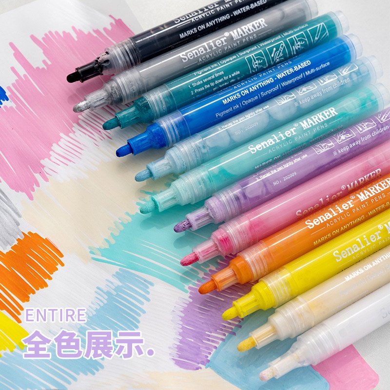 1 Chiếc Bút Đánh Dấu Màu Acrylic Và Gỗ/Kính/ Gốm