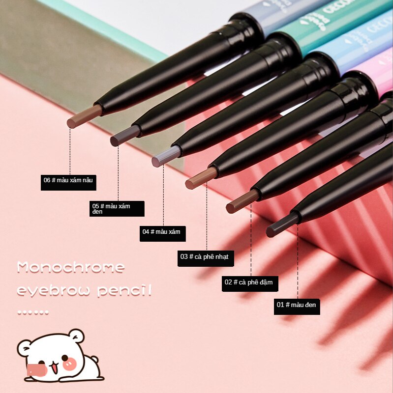 Bút Kẻ Lông Mày Hai Đầu 1.5mm Kháng Nước Lâu Trôi Không Lem Nhòe A63 | BigBuy360 - bigbuy360.vn