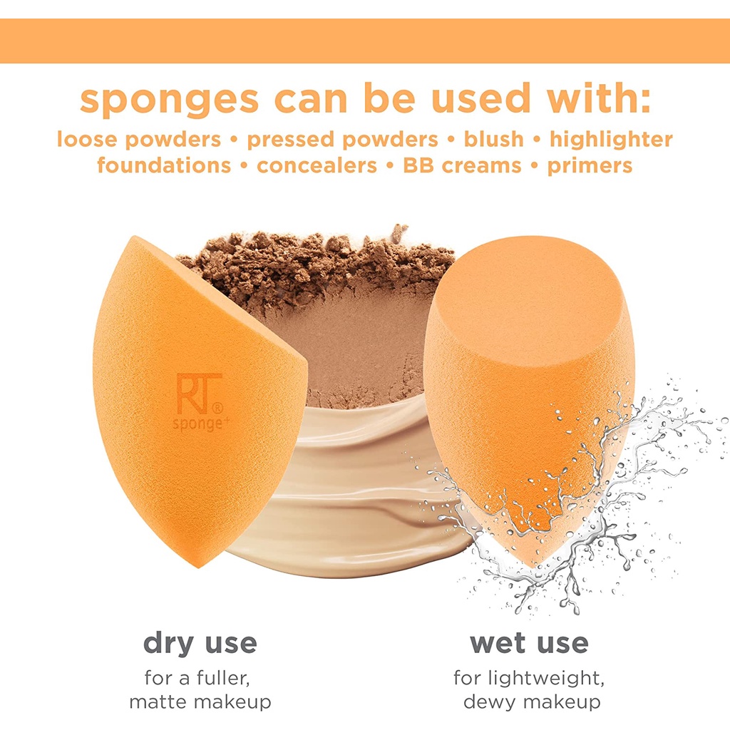 Mút Tán Nền REAL TECHNIQUES 2 Miracle Complexion Sponge 2 Cái