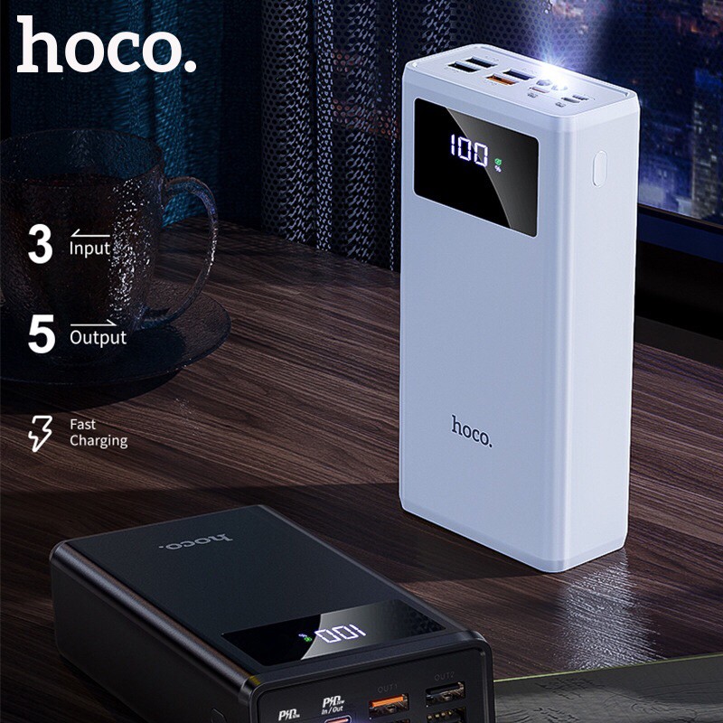 Pin Sạc Dự Phòng Hoco J78 Dung Lượng Lớn 30000mAh Đèn LED Hiển Thị Pin Hỗ Trợ Sạc Nhanh 22.5W PD3.0