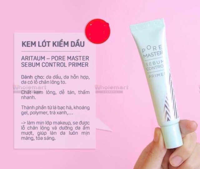 Kem lót kiềm dầu pore Master Sebum Control Primer Aritaum