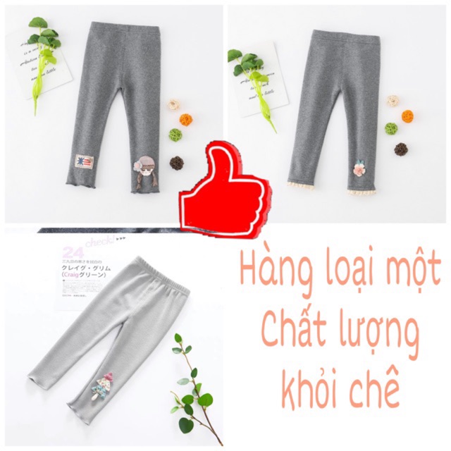 Quần legging cao cấp cho bé in họa tiết hoạt hình dễ thương cho bé gái
