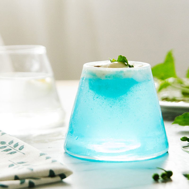 Cốc thủy tinh SWEEJAR thiết kế hình núi dễ thương tiện dụng