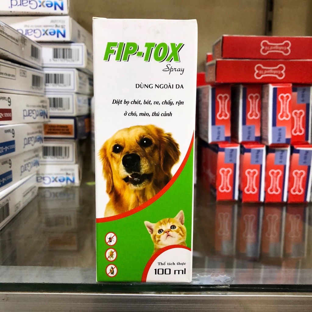 Chai Xịt Fip Tox Xịt Ve Rận Chó Mèo 100ml