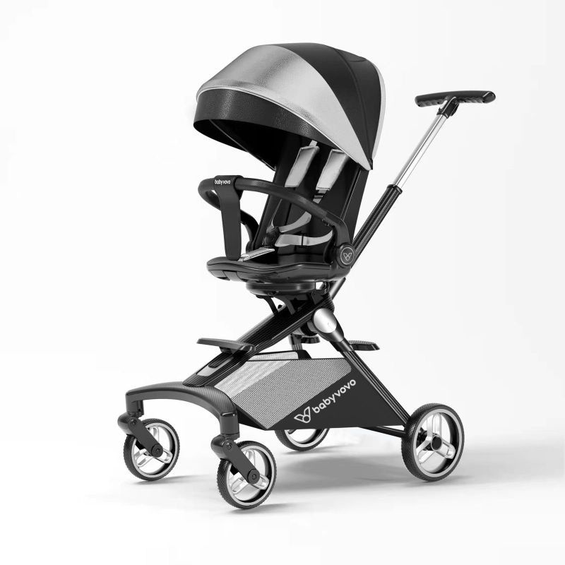 Xe đẩy gấp gọn Playkids X6-3, Baby vovo v9 xoay 2 chiều tư thế ngả, nằm cho bé từ sơ sinh - 6 tuổi