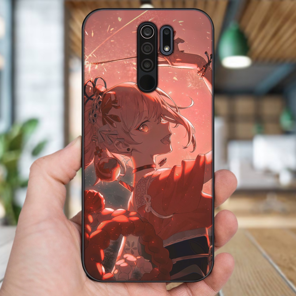 Ốp lưng Xiaomi Redmi 9 viền đen in hình Yoimiya Genshin Impact