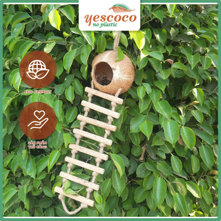 Tổ chim gáo dừa 8 thang gỗ | yescoco xưởng sx
