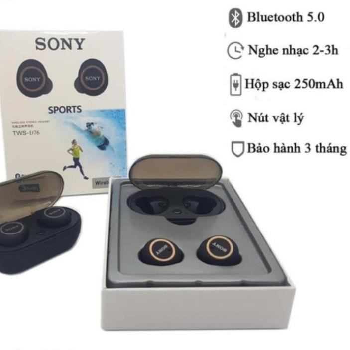 Tai Nghe Blutooth Sony D76 Cao Cấp Rất Ấm - Bass Hay, Phiên bản nút ấn [Hàng Chuẩn] Bảo Hành 6 Tháng-Kochioshop | BigBuy360 - bigbuy360.vn