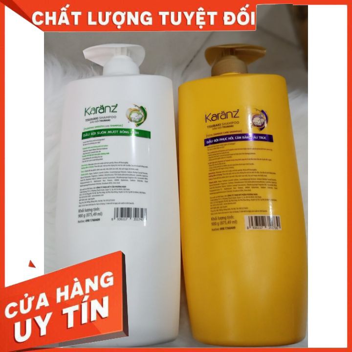 Dầu gội KARANZ STUBAKI 900g   giúp suôn mượt bồng bềnh, phục hồi cân bằng cấu trúc cải thiện khô xơ hư tổn tóc