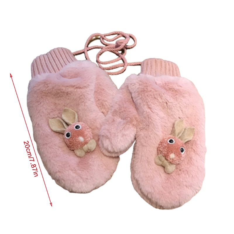 Găng Tay Lông Xù Kiểu Dáng Động Vật Hoạt Hình Dễ Thương Dành Cho Nữ