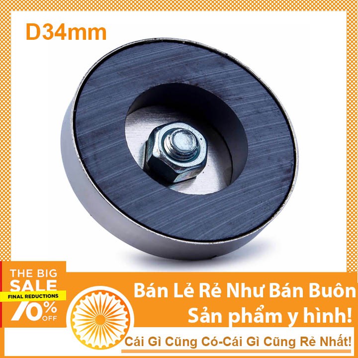 10 viên nam châm đính bảng phi 34mm