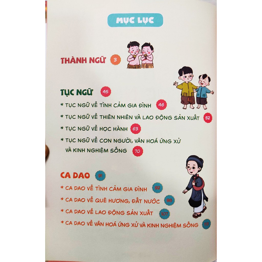 Sách cho bé - Vui Học Thành Ngữ, Tục Ngữ, Ca Dao Bằng Tranh Gigabook