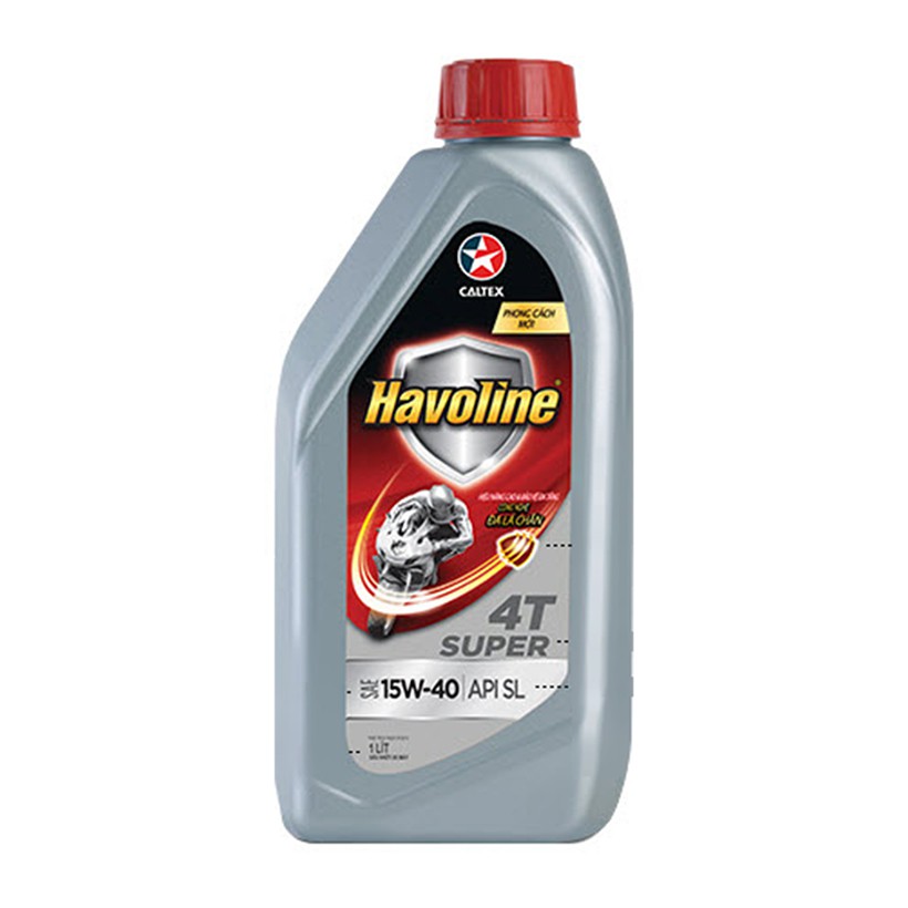 NHỚT CALTEX HAVOLINE 4T 20W50 1 LÍT CHO SIRIUS, WAVE, SUZUKI, YAMAHA...