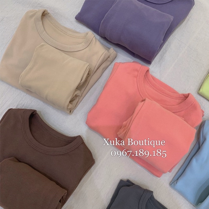Bộ Quần Áo Dài Tay Giữ Nhiệt Bé Trai Bé Gái - Xuka Boutique - Bộ Quần Mặc Nhà Thu Đông Cho Bé Hàng Quảng Châu Cao Cấp