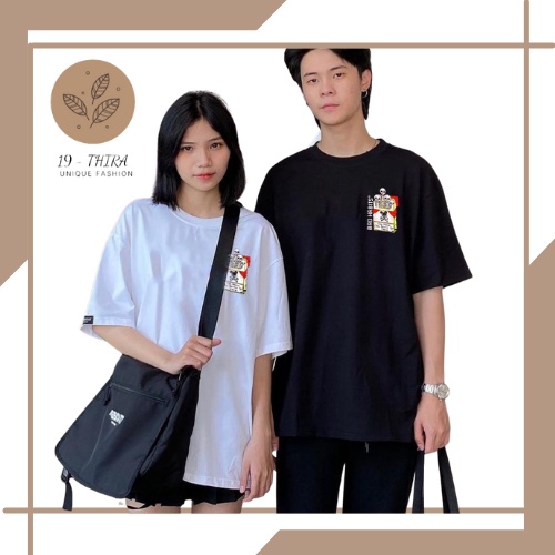 Áo phông, áo thun in hình thuốc lá bộ xương nam nữ dáng rộng unisex, có video shop tự quay