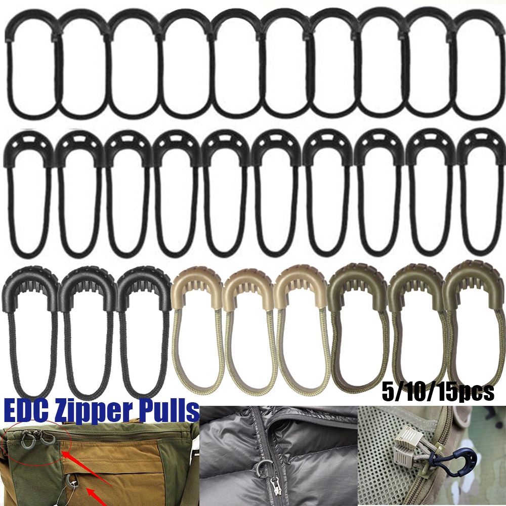Set 5/10/15 kẹp dây khóa kéo thay thế cho túi khoá quần áo vali du lịch lều ba lô dụng cụ ngoài trời tiện lợi có 5 màu