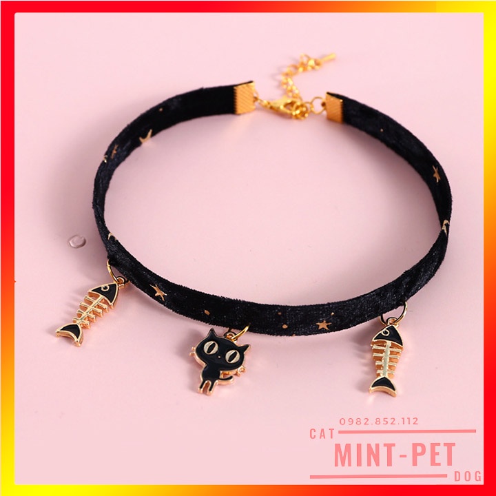 Vòng Đeo Cổ Hạt Charm Cho Chó Mèo - Phụ Kiện Thời Trang Thú Cưng #MintPet