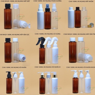 Chai Nhựa 100ml Vai Ngang Phi 24 ( Nhiều Mẫu )